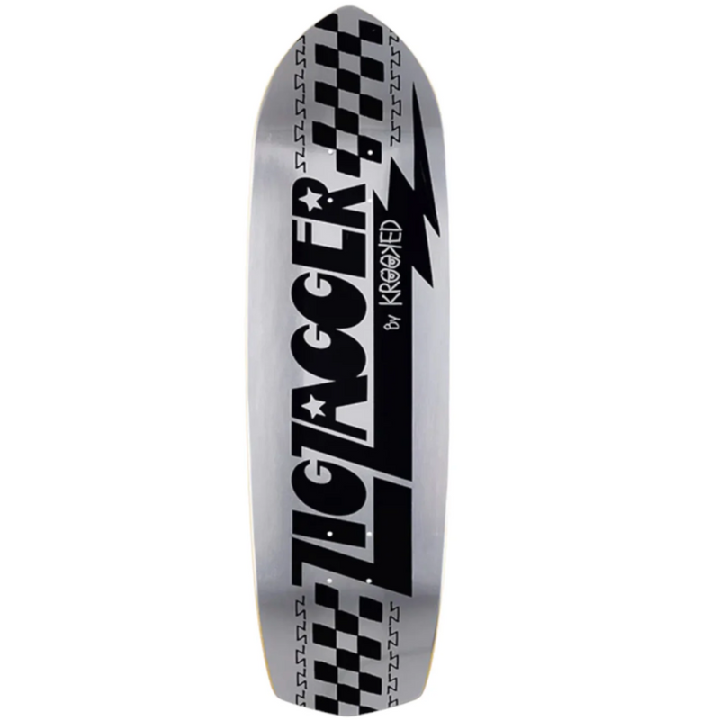 Krooked Zip Zagger Silver Foil Deck 8.62"